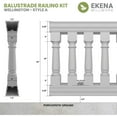 thumbnail image 2 of Ekena Millwork 42"H x 7'L Fiberthane Wellington Unassembled Balustrade Railing Kit, Style A (7 5/8" On-Center Spacing to Pass 4" Sphere Code), 2 of 6