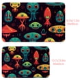 thumbnail image 3 of FeBohao Bath Mat Bathroom Rug Super Absorbent Quick Dry Technical Cloth Fabric Door Entryway Carpet Pad Rubber Backed Big Rectangle Rollable Smart Outside Cozy Multifunctional Child Aliens, 3 of 5