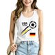 thumbnail image 2 of Women's Football Graphic Tank Tops, Women's Sleeveless Running Tank Top, Breathable Lightweight Sports Vest for Workout, Gym, Yoga, Training for Soccer Tournament 2026 White Size: XL, 2 of 5