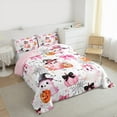 thumbnail image 3 of jejeloiu Cute Cartoon Ghost Full Size Comforter Sets,Halloween Pumpkin Spider Bedding Comforter Set,Pink Bowtie Bowknot Bedding Sets For Teens Girl,Super Cozy Room Decor Reversible,3pcs, 3 of 8