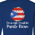 thumbnail image 4 of Inktastic I'm So Cute, I Must be Puerto Rican Sunflower Puerto Rico Long Sleeve Youth T-Shirt, 4 of 5
