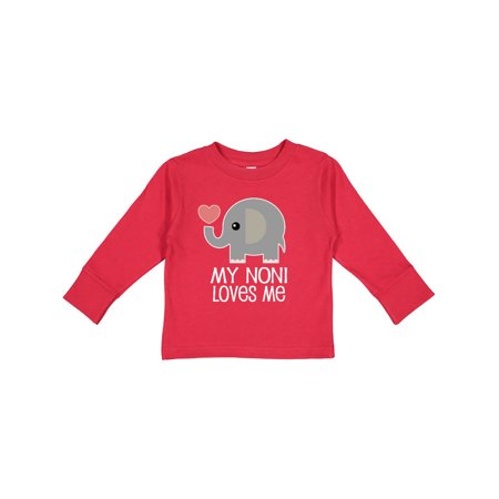 

Inktastic My Noni Loves Me Grandchild Gift Toddler Boy or Toddler Girl Long Sleeve T-Shirt