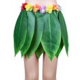 thumbnail image 1 of Conjunto de disfraz de guirnalda de faldas de hierba de hojas de flores hawaianas para niños y niñas, recuerdos de fiesta en la playa JM, 1 of 5