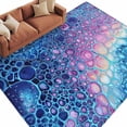 thumbnail image 2 of Area Rug for Living Room, Ombre Blue Non-Slip Indoor Large Carpet for Bedroom/Dining Room, Gradient Abstract Fluid Art Washable Low-Profile Rectangle Floor Runner Rugs - 6 x 9 Ft, 2 of 7
