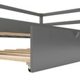 thumbnail image 3 of Euroco Solid Wood Daybed with Trundle, Twin, Grey, 3 of 8