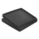 thumbnail image 1 of Platos para Macetas de 6.3 Pulgadas, Bandeja Cuadrada de Cerámica para Interiores, Negra, Paquete de 2, 1 of 1