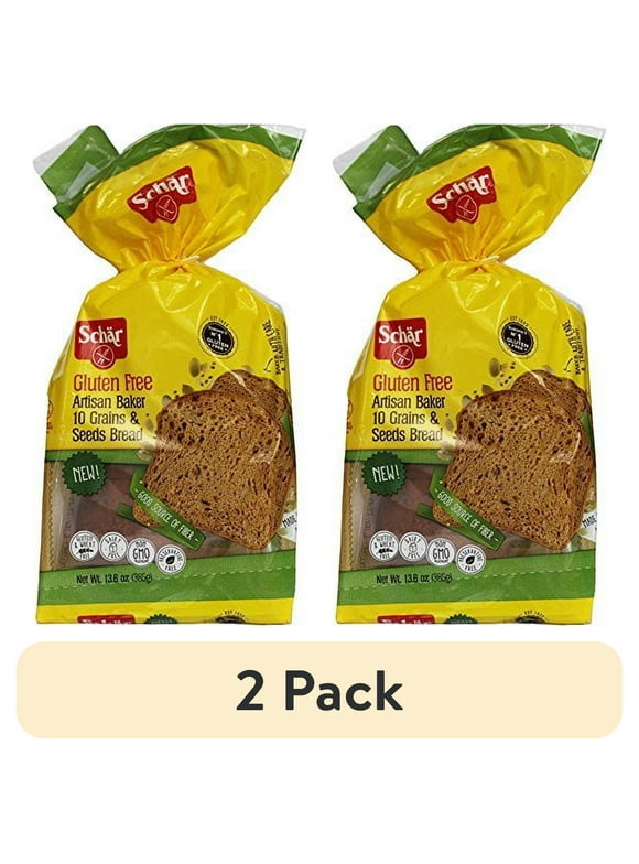 (2 pack) Schar Gluten Free, Artisan Baker 10 Grains & Seeds Bread, 13.6 oz, Pack of 6