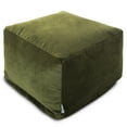 thumbnail image 2 of Majestic Home Goods Indoor Micro Velvet Navy Villa Ottoman Pouf, 2 of 5