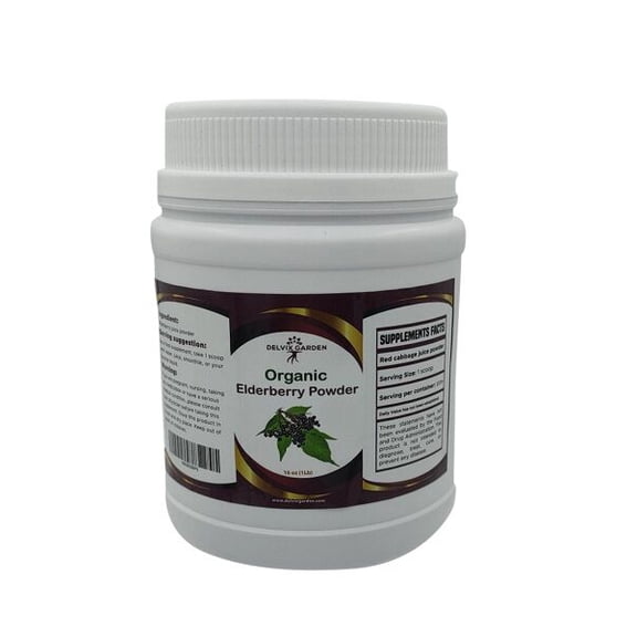Organic Elderberry Powder, 16 oz; Freeze Dried and Pure Elderberry Juice Powder 16 lbs