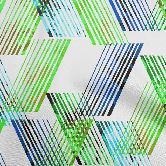oneOone Rayon Light Green Fabric Geometrical Lines Sewing Craft Projects Fabric Prints By Yard 56 Inch Wide