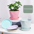 thumbnail image 3 of Resin Hexagon Plant Pots, Flower Pots Outdoor Indoor, Planters with Drainage Hole and Tray Saucer, 3 of 7