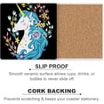 thumbnail image 6 of GZHJMY Square Drink Coasters, 1 Pcs Unicorn with Decorative Flowers Absorbent Ceramic Coffee Coasters for Drinks with Cork Base Housewarming Gift for Home Decor, 6 of 6