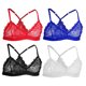 thumbnail image 1 of 4XMen's Sissy Sujetador De Encaje Bralette Sujetador Sin Cables Crossdress Ropa Interior Gay Negro SM SunniMix Sujetador de encaje para hombre, 1 of 8