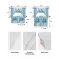 thumbnail image 6 of Eucalyptus Aqua Kitchen Curtains Swag Valance and Tier Curtains Set 24 Inch Length, Stripes Bottle Flower Cactus Plant Rod Pocket Drape Panels Pair Swag Curtains for Bathroom/Cafe/Window, 6 of 6