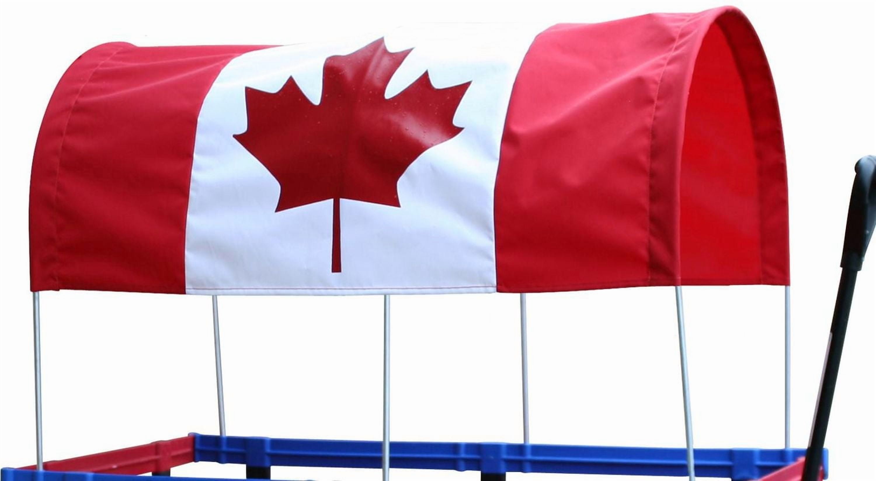 Millside Canadian Flag Canopy  for 20" x 38" wagon