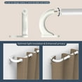 thumbnail image 4 of GCurtain Industrial Curtain Rods for Window Treatment 28-48", 5/8" Diameter, Wrap Around Curved Curtain Rods, Versatile for Bedroom, Restroom and Kitchen, Modern Contemporary Design, White, 4 of 8