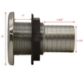 thumbnail image 4 of Tracker Marine Boat Thru Hull 140980 | 1 1/2 Inch Plastic Silver, 4 of 4