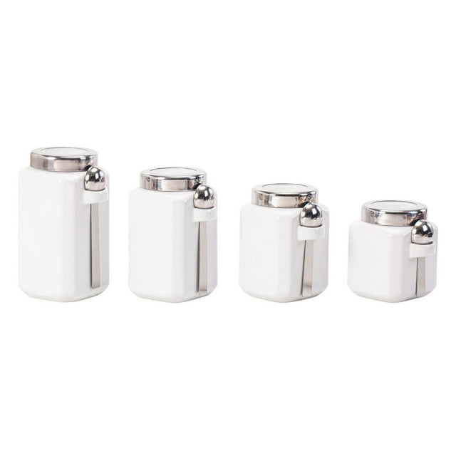 Mainstays Ensemble de boîtes en céramique émaillée blanche, 12 Pièce