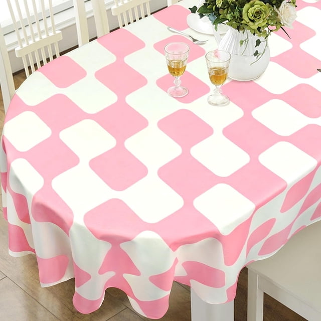 Modern Oval Tablecloth for Oval Table Waterproof Table Cloths for Dining Room Indoor Outdoor Home Decorative Table Cloth-60x84in