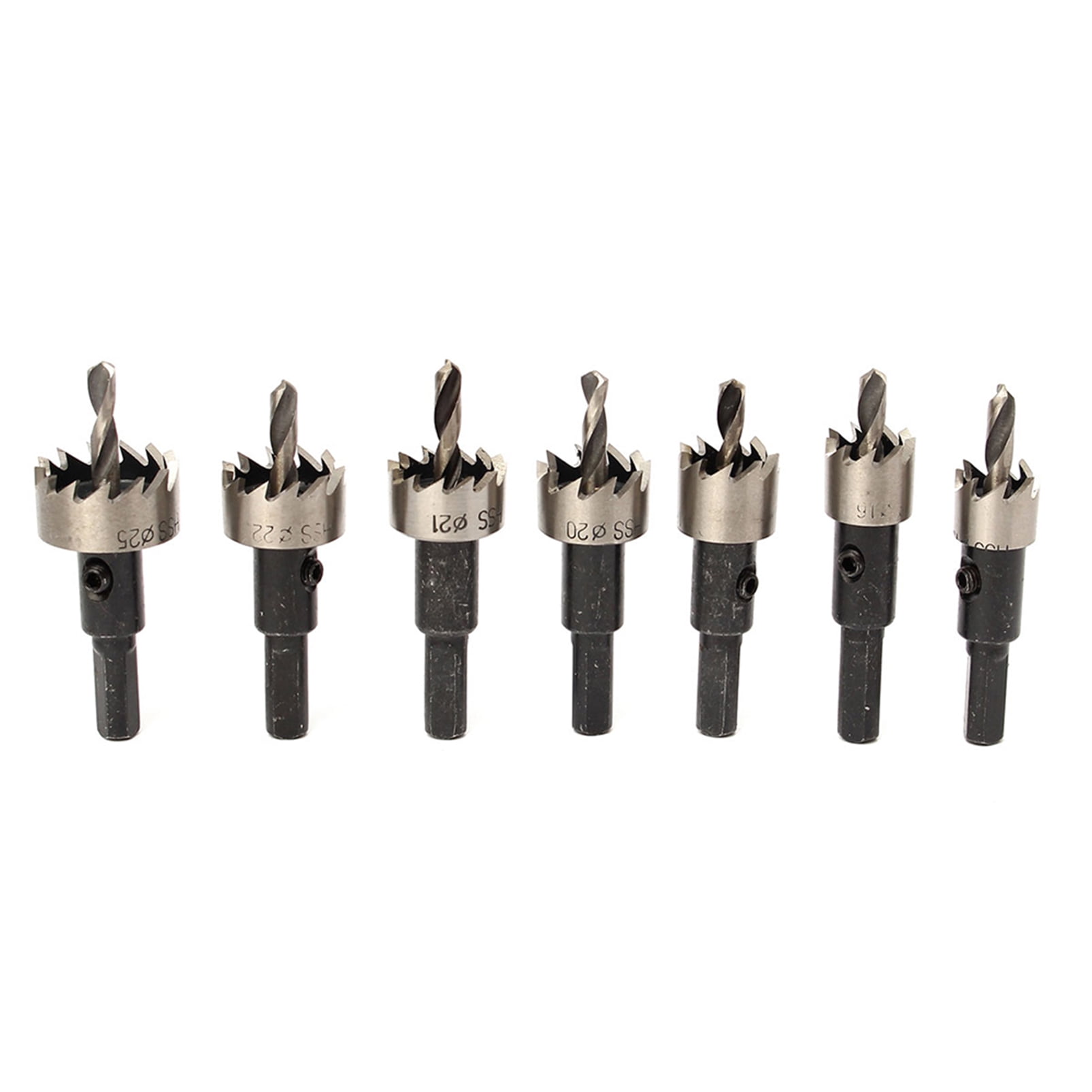 Hole 12PCS HSS Drill Bit Hole Saw Tooth Set Stainless Steel Metal Alloy Cutter 15-50mm