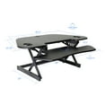 thumbnail image 5 of Rocelco 46" Adjustable Corner Standing Desk Converter Black (R CADRB-46), 5 of 9