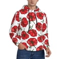 thumbnail image 2 of Honeii Hand Drawn Tomatoes Pattern Mens Hoodies Men's Loose Sleeve Sweatshirt,Pullover Hooded Sweatshirt for Men,Essentials Hoodie-4X-Large, 2 of 7