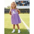 thumbnail image 4 of RUINIXCW Kids Toddler Baby Girl Gingham Plaid Dress Little Baby Girls Summer Tank Dress Ruffled Collar Embroidery Sweet A-line Dress 12 Months-5 Years, 4 of 9