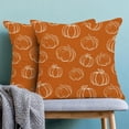 thumbnail image 3 of Fall Pillow Covers 18X18 Inch Set of 2 for Fall Decor Throw Pillow Covers Orange Pumpkin Cushion Cases Autumn Thanksgiving Decorative Outdoor Pillows for Couch Home Sofa Living Room, 3 of 5