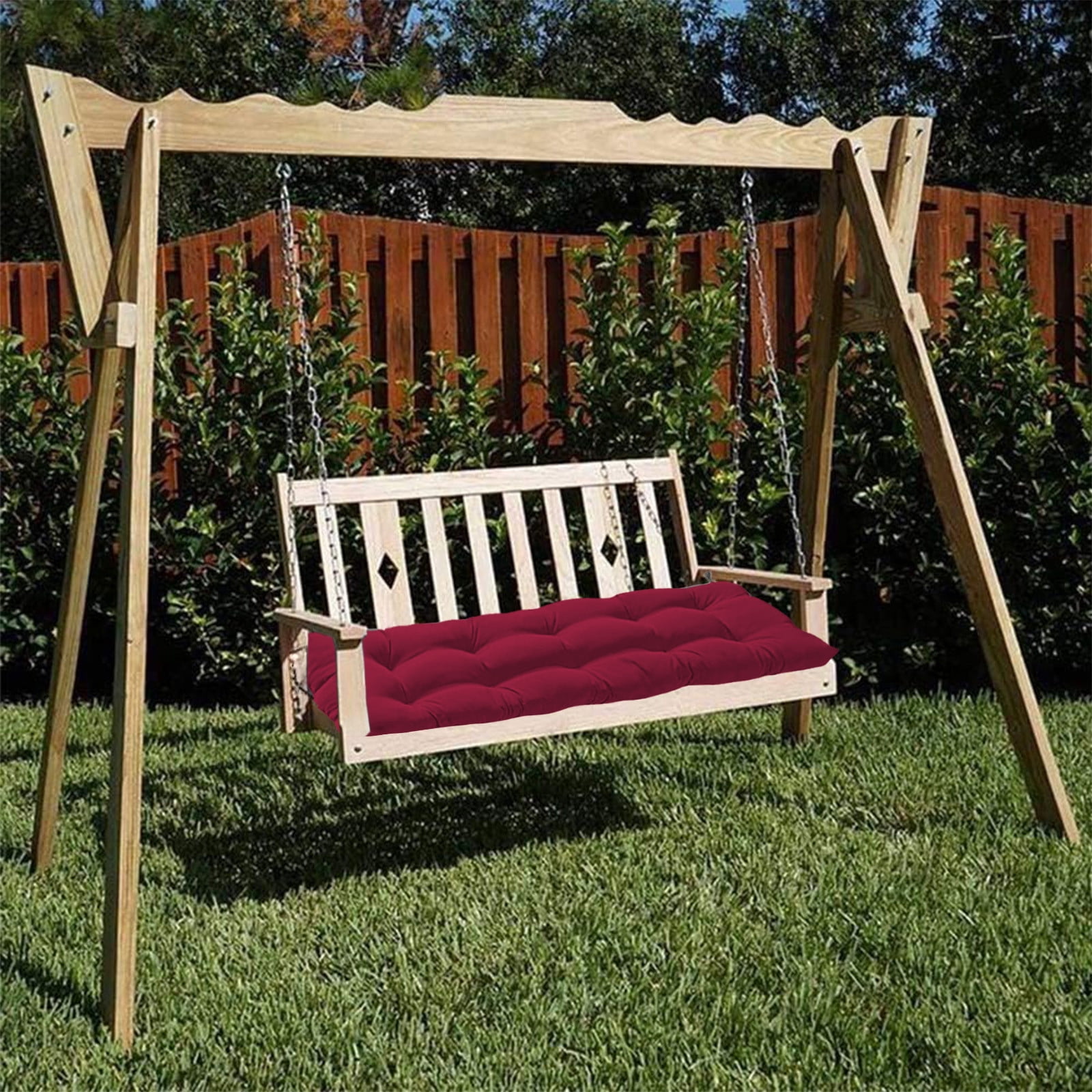 Kyusrd Outdoor Bench Cushion, 40Inch Waterproof Swing Cushion Bench Seat Cushion, Swing Chair Replacement Seat Pads Cushion Pillow for Lounger Garden Furniture Patio