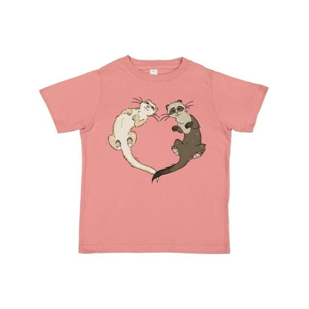 

Inktastic Cute Ferret Heart Gift Toddler Boy or Toddler Girl T-Shirt