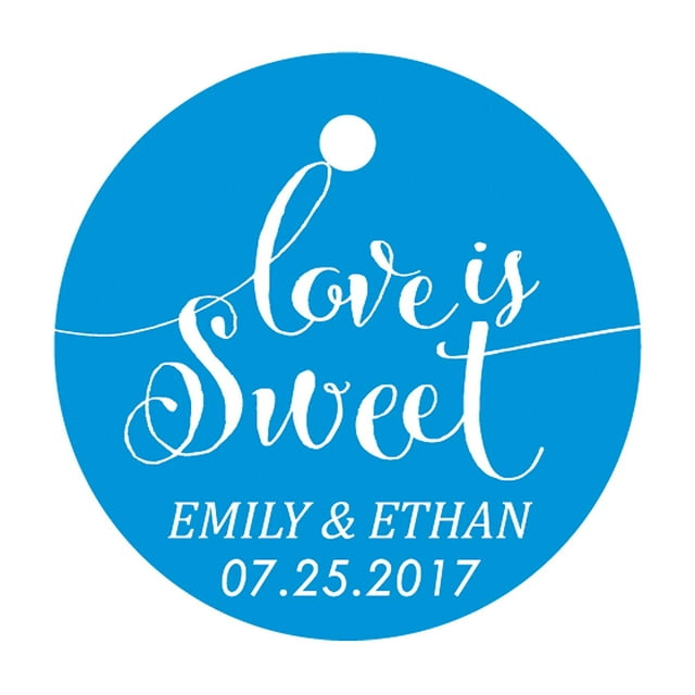 100 PCS Love is Sweet Customized Hang Tags Personalized Wedding Favor Gift Paper Tag