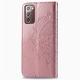 thumbnail image 6 of Galaxy Note 20 Case, Alltyech PU Leather Mandala Embossed Folding Stand Anti-scratch Folio Flip Credit Cards Slots Wallet Case Cover For Samsung Galaxy Note 20, Rosegold, 6 of 10
