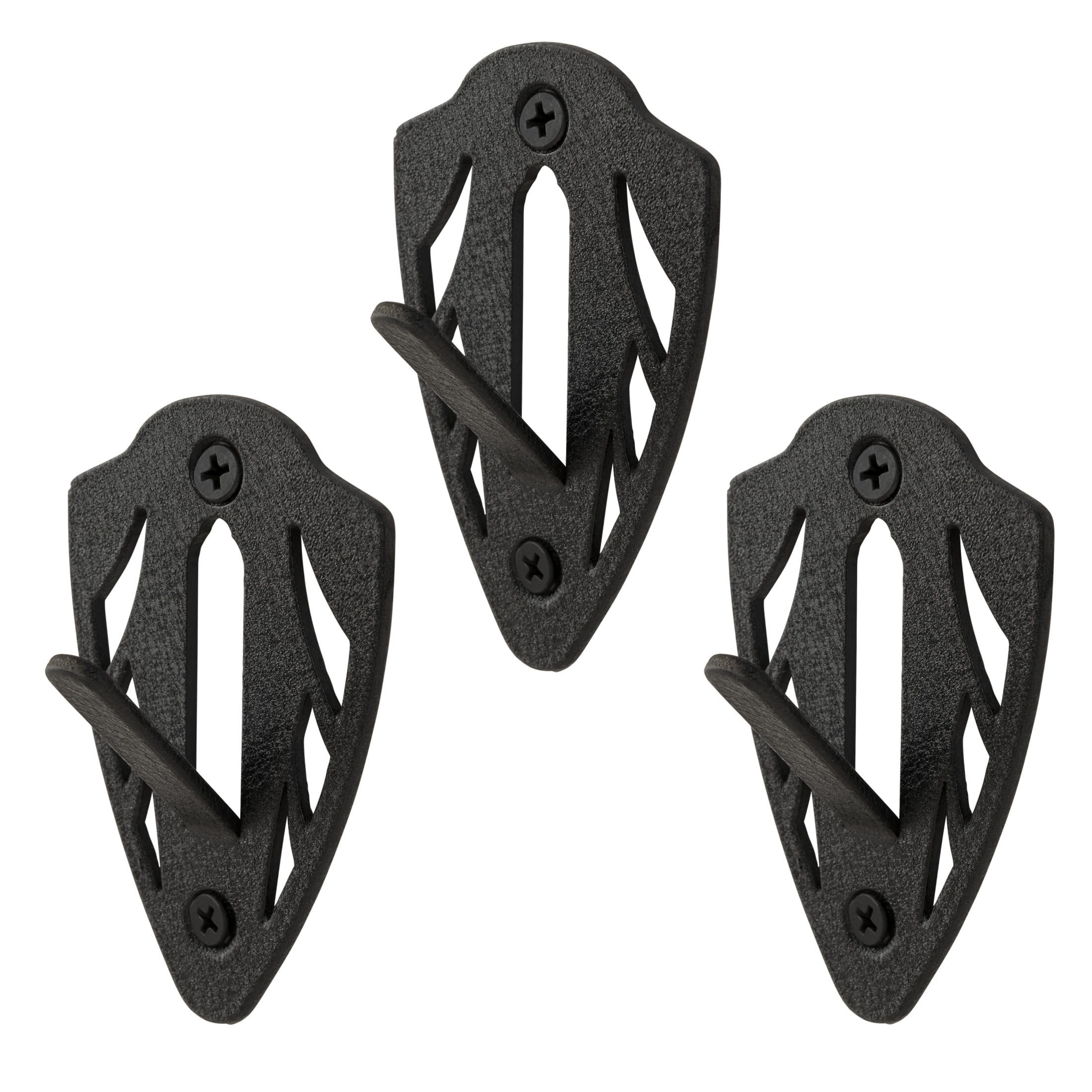 Allen Company Ez Mount European Deer Skull Wall Display - Skull Peg Hooks 3-Pack - For Whitetail & Mule Deer - Easy Install - Durable Steel Construction - Black