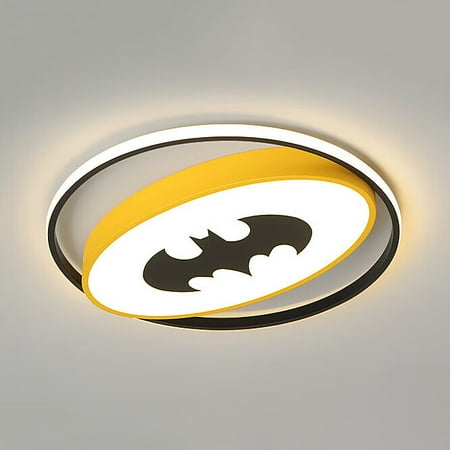 

Litfad Modern Kids Ceiling Light 16 Bat Light Fixture Boys Room LED Lights for Ceiling Flush Mount Cartoon