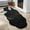 Black, variant on Taupe 2x3 Feet Faux Rabbit Fur Fuzzy Soft Fluffy Plush Cozy Shaggy Area Rug