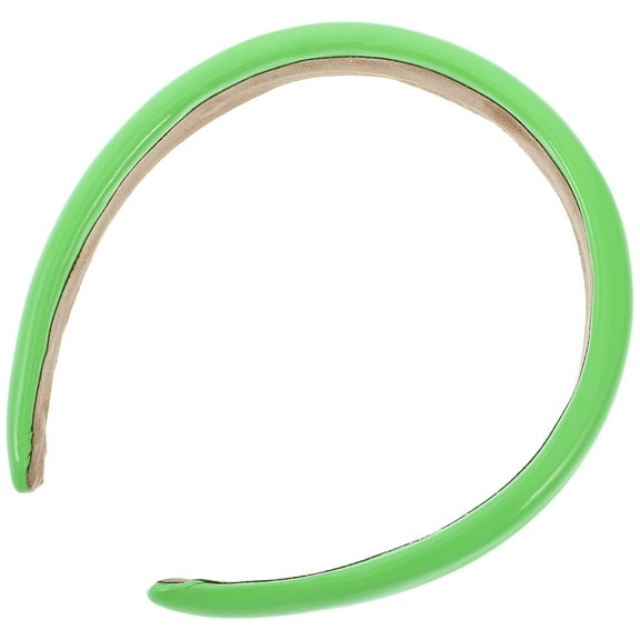 MEIBUTYUP Green Wide PU Hair Hoop Non- Headband Stylish Comfortable for Women and Girls