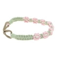 thumbnail image 3 of Unique Bargains 1 Pc Hand-woven Stretch Headbands for Women Pink Green, 3 of 5