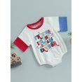 thumbnail image 3 of Bagilaanoe Newborn Baby Girl Boy Rompers Letter Print Short Sleeve Bodysuits 3M 6M 12M 18M Infant Casual One Piece Short Jumpsuit, 3 of 8