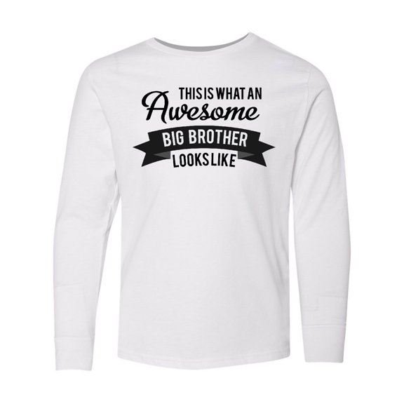 Inktastic This is What an Awesome Big Brother Looks Like Long Sleeve Youth T-Shirt