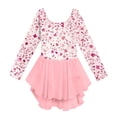 thumbnail image 3 of Grblisyd Ballet Leotards for Girls Bow Print Long Sleeve Gymnastics Dance Leotard Outfits with Tulle Skirt, 3 of 6