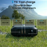 Techsmarter 30000mah Rugged & Waterproof 20W USB-C PD Power Bank. Fast Portable Charger Heavy Duty, Camping, Hiking, Outdoor with Flashlight. For iPhone, Samsung Galaxy, iPad, LG, Android, Tablets