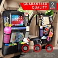 thumbnail image 2 of Backseat Car Organizer, Kick Mats Back Seat Protector with Touch Screen Tablet Holder, Back Seat Organizer for Kids, Travel Accessories with 9 Storage, 2 of 4