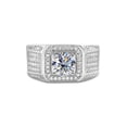 thumbnail image 2 of 1CT Moissanite Rings for Men Mens Diamond Wedding Bands 18K 925 Sterling Silver Moissanite Ring Moissanite Engagement Rings Mens Diamond Rings Diamond Promise Ring for Him, 2 of 6