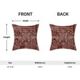 thumbnail image 4 of Boho Pillow Covers 18x18 Set of 2, Burgandy Red Carpet Pattern Decorative Throw Pillows Linen Ethnic Design Farmhouse Cushion Pillow Covers for Sofa Couch Outdoor Decor, 4 of 6