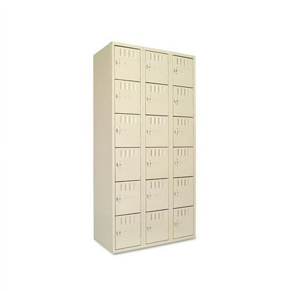 Box Compartments Triple Stack, 36w x 18d x 72h, Sand