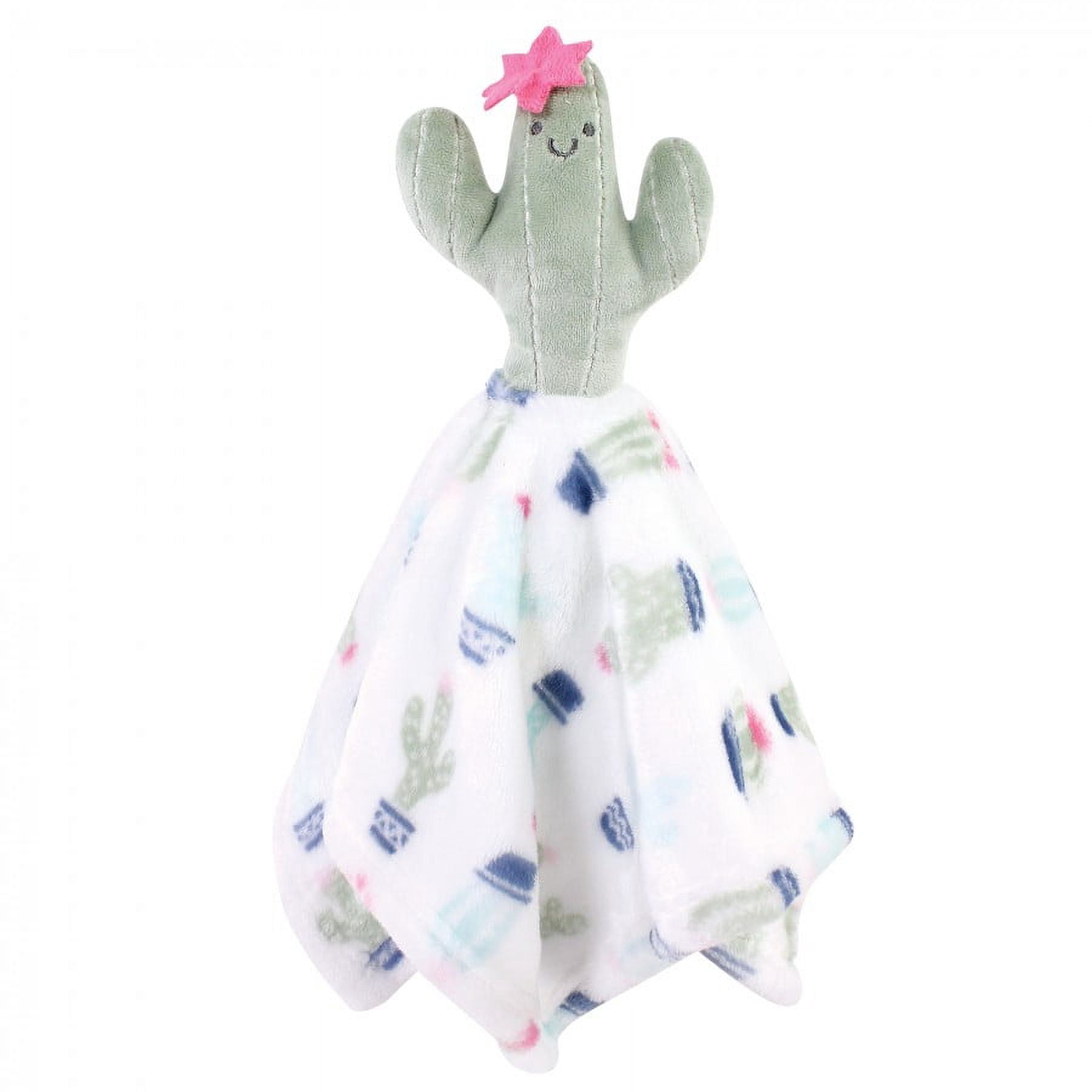 Hudson Baby Infant Girl Animal Face Security Blanket, Llama, One Size