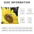thumbnail image 5 of Chilfamy Sunflower Fashion Style Dirt-Resistant Throw Pillow Covers for Couch Sofa Bed Living Room Bedroom Zipper Closure Summer Season Square 1PC 24x24in, 5 of 5