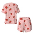 thumbnail image 2 of Sigee Cute Strawberry C for Sleepwear Casual Pjs with Pockets Women's Pajamas Sets Shorts 2 Piece Short Sleeve Lounge Sets Medium, 2 of 9
