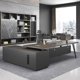 thumbnail image 4 of Conference Storage Office Desk Corner Monitor Stand Up Meeting Boss Luxury Office Desk Workbench Scrivania Legno Furniture HDH My Lux Decor Round, 4 of 10