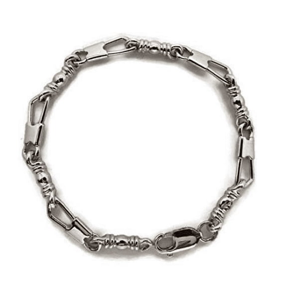 Acts fishers of men 14k white gold medium link bracelet